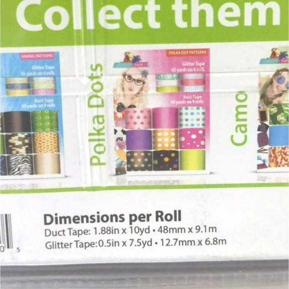 Parrot Tape Duct Tape Glitter Tape Combo Pack 15ct Camouflage Patterns - Picture 4 of 4